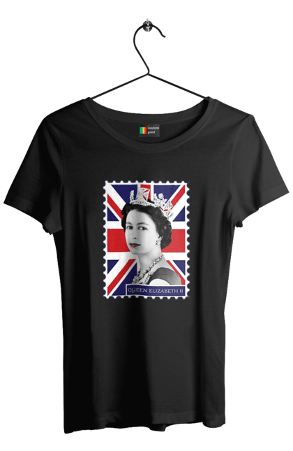 Women's t-shirt with prints Queen Elizabeth II. Britain, british, england, platinum jubilee, queen, queen elizabeth, queen elizabeth ii, rip queen elizabeth. 2070702