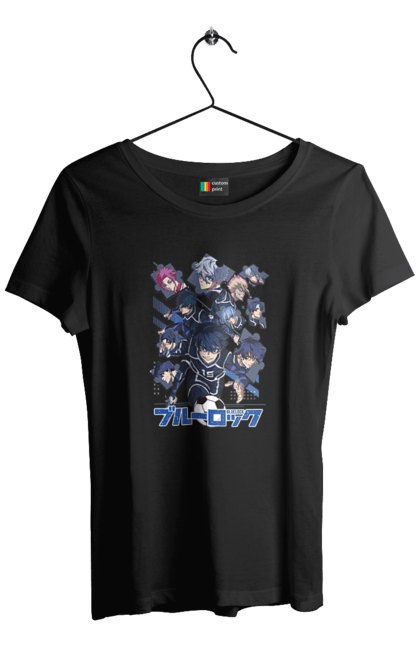 Women's t-shirt with prints Blue Lock. Anime, blue lock, blue prison, manga, sport, sports anime. 2070702