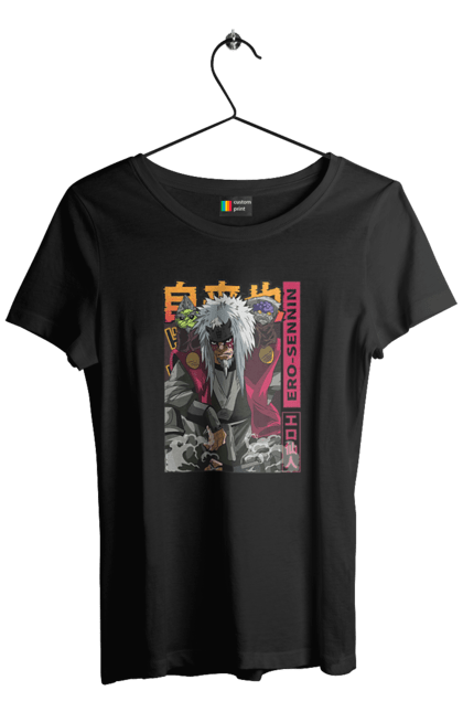 Women's t-shirt with prints Naruto Jiraiya. Anime, hokage, jiraiya, manga, naruto, shinobi, shonen. 2070702