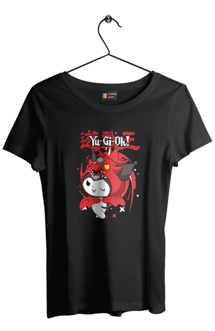 Women's t-shirt with prints Yu Gi Oh! Kuromi. Anime, character, hello kitty, kuromi, my melody, sanrio, yu gi oh, yugio. 2070702