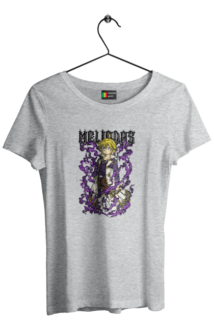 Women's t-shirt with prints Seven Deadly Sins Meliodas. Anime, dragon sin, manga, meliodas, seven deadly sins. 2070702