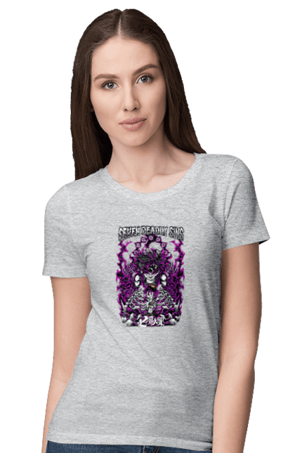 Women's t-shirt with prints Seven Deadly Sins Meliodas. Anime, dragon sin, manga, meliodas, seven deadly sins. 2070702