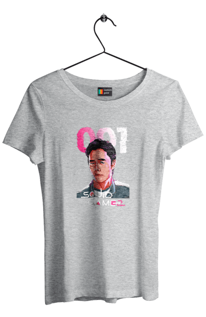 Women`s t-shirt with prints Squid Game Hwang In ho. 001, front man, hwang in-ho, netflix, player 001, squid game, tv series. 2070702