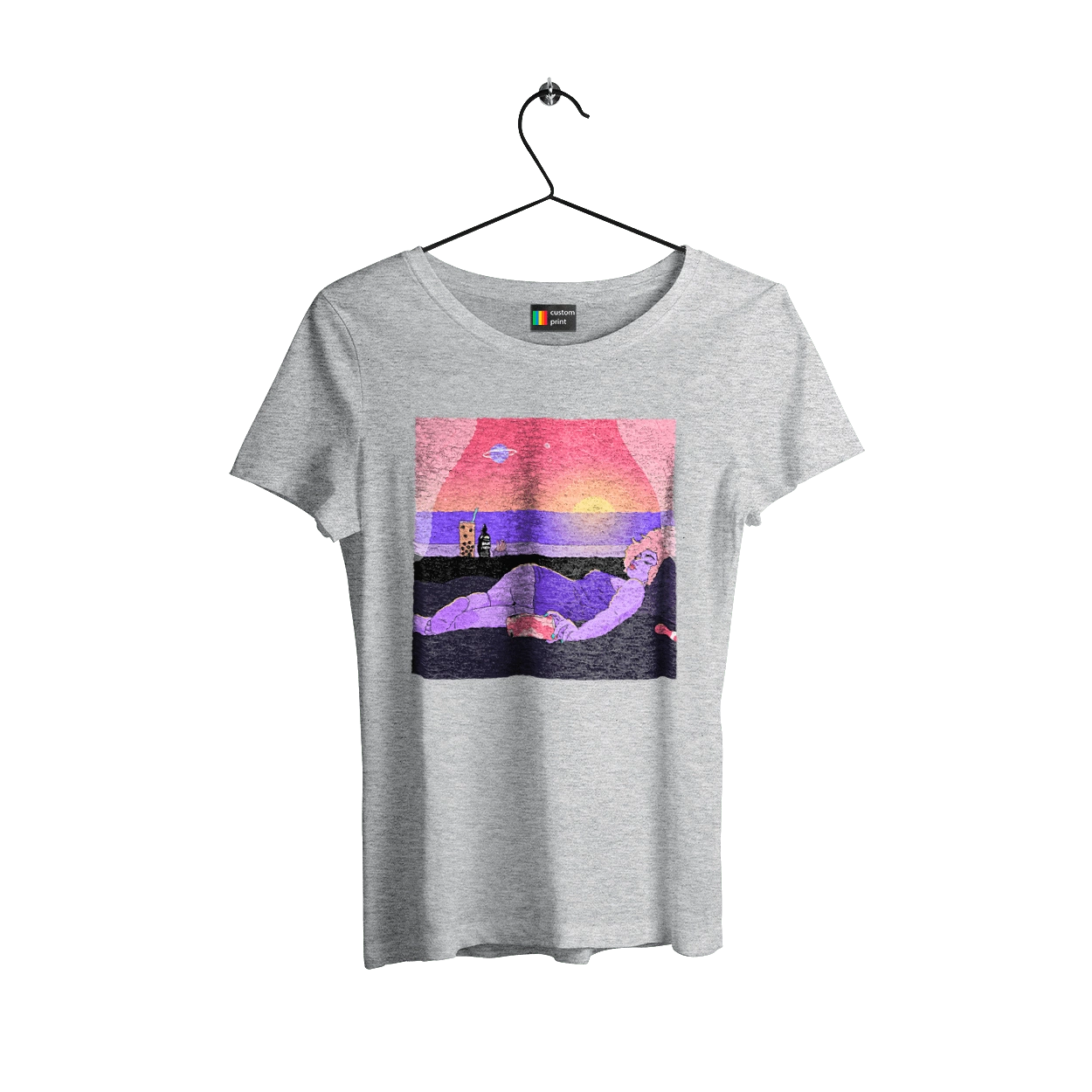 Фиолетовая Девушка На Отдыхе