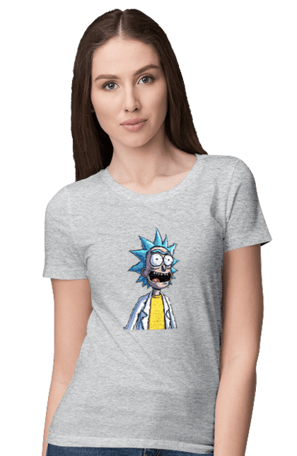 Футболка жіноча з принтом "Рік та Морті". Rick and morty, мультфільм, наукова фантастика, пригоди, рік, рік і морті, трагікомедія, чорний гумор. 2070702