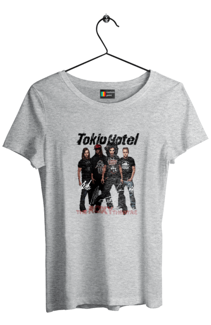 Футболка жіноча з принтом "Tokio Hotel". Tokio hotel, альтернативний рок, група, електронік рок, музика, пауер піп, піп, поп рок, рок. 2070702