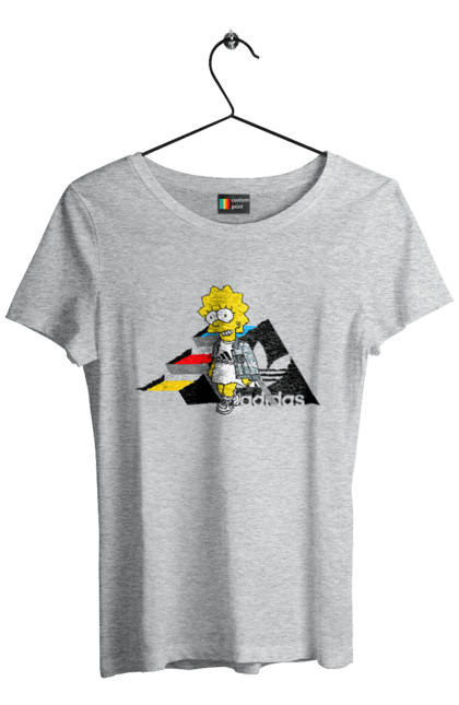 Футболка жіноча з принтом "Adidas Ліса". Adidas, lisa, simpson, адідас, ліса, ліса сімпсон, мультсеріал, персонаж, серіал, сімпсон. 2070702