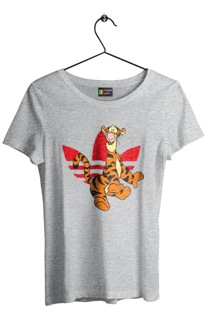 Women's t-shirt with prints Adidas Tigger. Adidas, animated series, tiger, tigger, winnie the pooh, winnie the pooh. 2070702