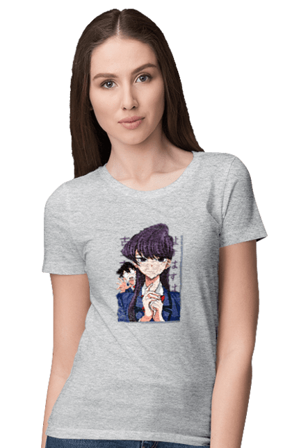 Women's t-shirt with prints Komi Can’t Communicate. Anime, communication problems, komi can’t communicate, komi has problems, manga, shoko komi. 2070702