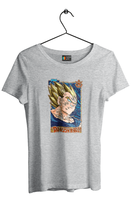 Футболка жіноча з принтом "Перли дракона Вегета". Anime, dragon ball, goku, majin vegeta, manga, vegeta, аніме, вегета, манга, перли дракона. 2070702