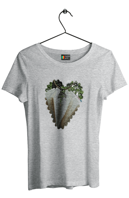 Women`s t-shirt with prints Book valentine. Books, decoration, heart, heart shape, love, nature, reading, wood. 2070702