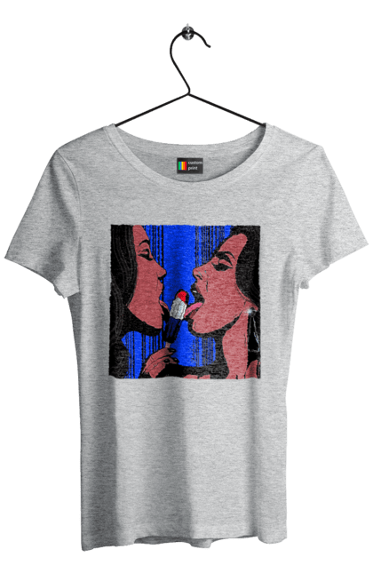 Футболка женская с принтом Девушки Лижут Мороженое. 18, лизатт, сосать. 2070702