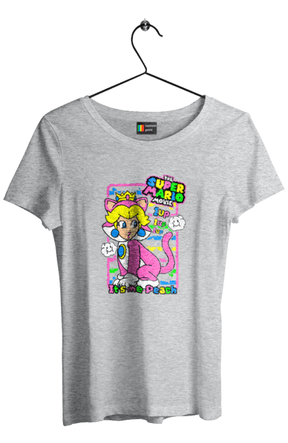 Women's t-shirt with prints The Super Mario Bros. Movie Princess Peach. Character, game, mario, mario bros, movie, nintendo, princess peach, super mario bros. 2070702