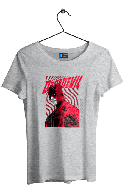 Women's t-shirt with prints Daredevil. Daredevil, lawyer, marvel, matt murdock, superhero, television series, tv series. 2070702