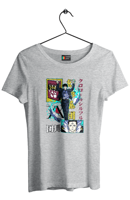 Women's t-shirt with prints Hunter × Hunter Chrollo. Anime, chrollo, chrollo lucilfer, hunter, hunter × hunter, hunter hunter, manga. 2070702