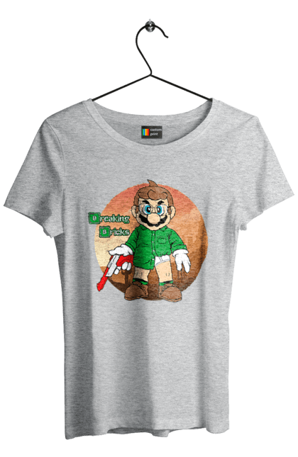 Women's t-shirt with prints Breaking Bad Mario. Breaking bad, character, game, mario, mario bros, nintendo, super mario bros. 2070702