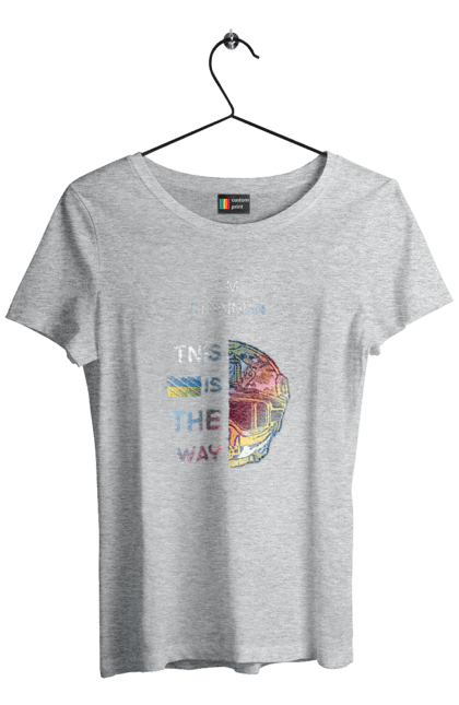 Футболка жіноча з принтом "Я українець це шлях колорфул". Зсу, мандалоріан, символ україни зсу, солдат зсу, україна, українець це шлях, це шлях, я українець. 2070702