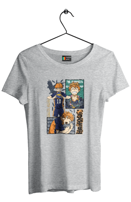 Футболка жіноча з принтом "Волейбол!! Хіната". Anime, haikyu, hinata, manga, shoyo hinata, аніме, волейбол, манга, хіната, шьо хіната. 2070702