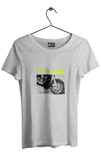 Women`s t-shirt with prints Moto2. Bike, motorbike, retro, road, speed, style. 2070702