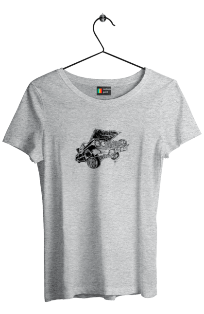 Women`s t-shirt with prints Car. Car, chevrolet, classic, impala, lowrider. 2070702