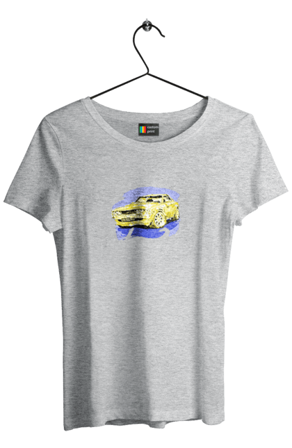 Women`s t-shirt with prints Ukrainian sports car. Machine, machine art, power, speed, sports car, ukrainian car. 2070702