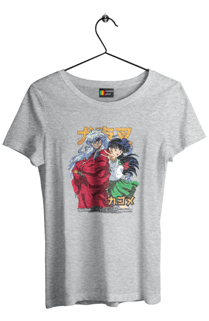 Футболка жіноча з принтом "Inuyasha". Anime, inuyasha, manga, rumiko takahashi, аніме, демон охоронець, манга, руміко такахасі. 2070702