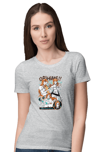 Футболка жіноча з принтом "Бліч Іноуе Оріхіме". Anime, bleach, manga, orihime inoue, аніме, бліч, іноуе оріхіме, манга. 2070702