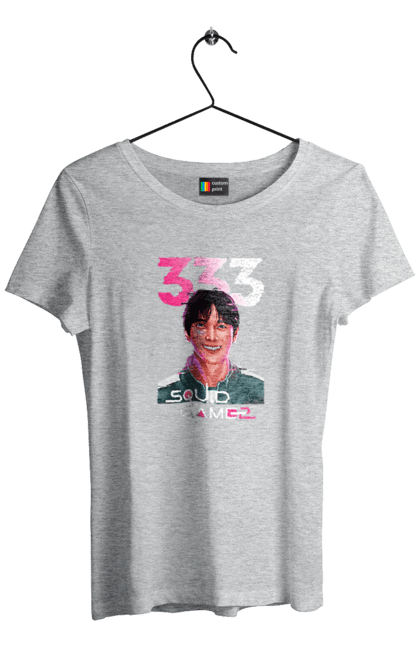 Women`s t-shirt with prints Squid Game. 333, lee myung-gi, netflix, player 333, squid game, tv series. 2070702