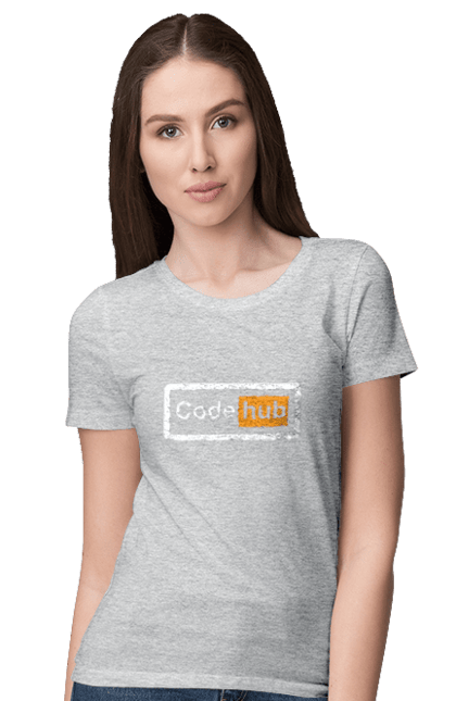Women`s t-shirt with prints Code hub. Code, code hub, developer, git hub, it specialist, java, javascript, php, programmer, python. 2070702