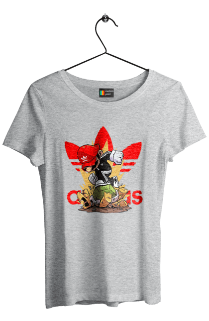 Women's t-shirt with prints Adidas Mario. Adidas, character, game, mario, mario bros, nintendo, super mario bros. 2070702