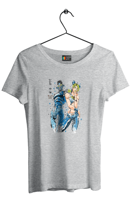 Women's t-shirt with prints JOJO Jolyne Cujoh. Anime, jojo, jojo`s bizarre adventure, jojo’s bizarre adventure, jolyne cujoh, manga. 2070702