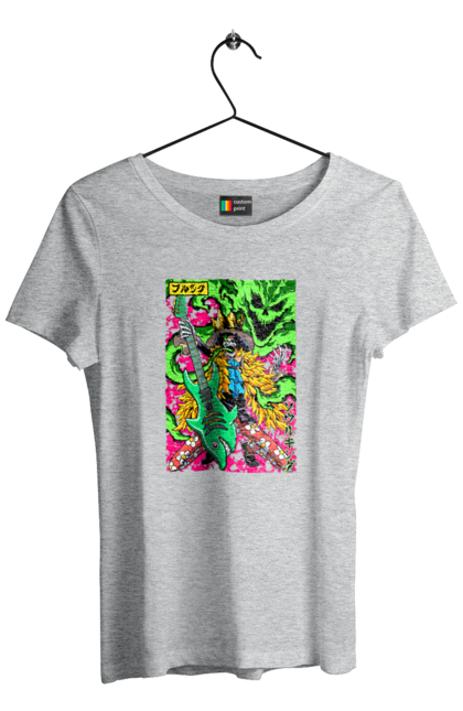 Футболка жіноча з принтом "Ван Піс Брук". Brook, one piece, soul king, аніме, брук, ван пис, ван піс, манга, соул кінг. 2070702