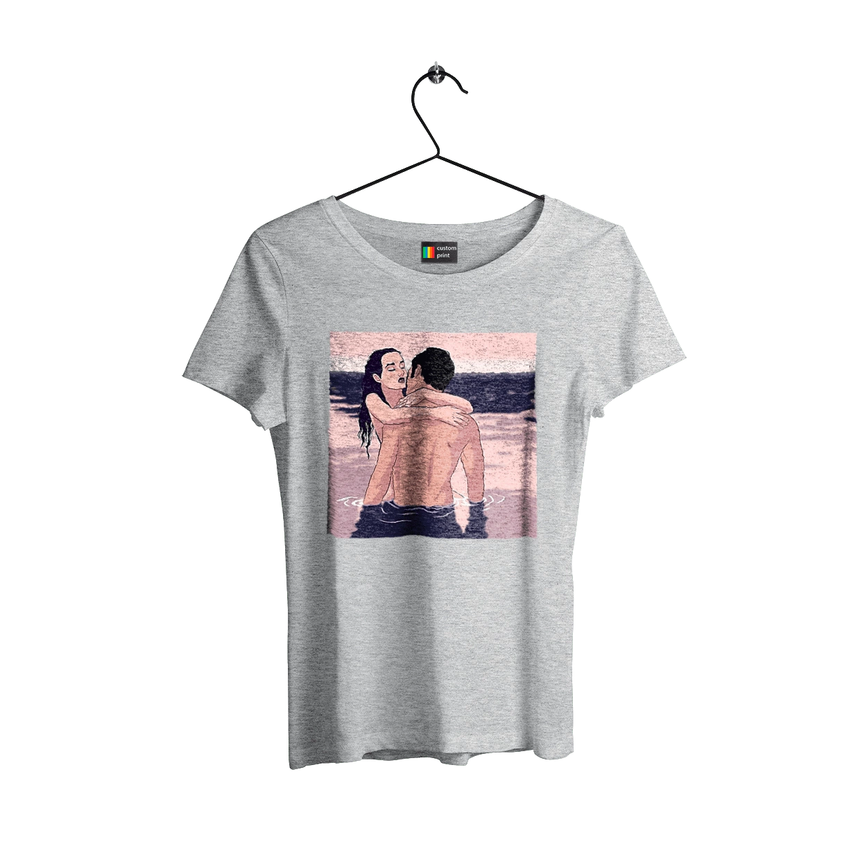 Парочка Обнимается В Реке