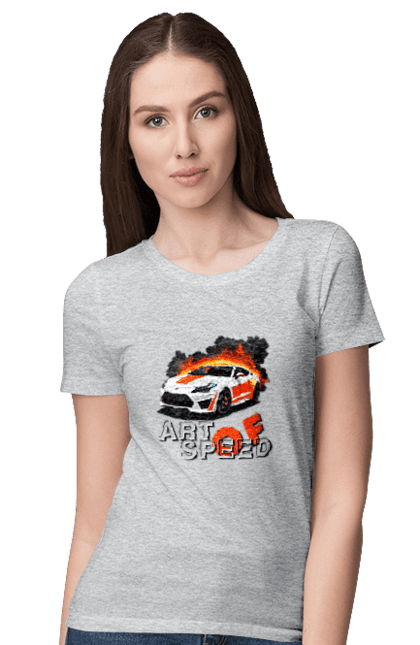 Women`s t-shirt with prints Speed. Auto, automobile, car, race, speed. 2070702