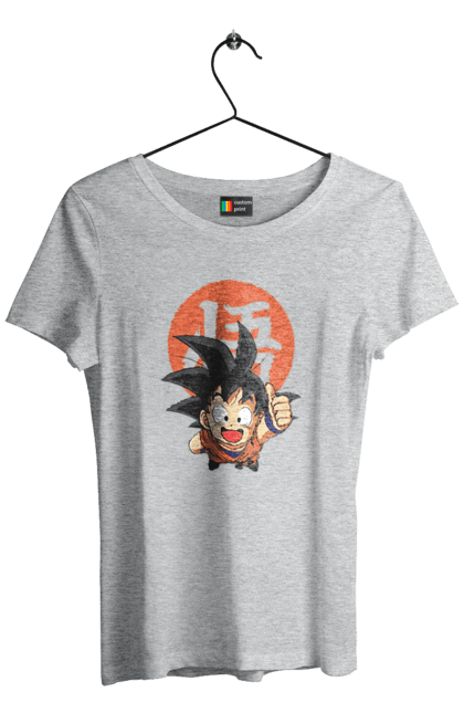 Футболка жіноча з принтом "Перли дракона Сон Гоку". Dragon ball, manga, son goku, аніме, гоку, манга, перли дракона, сон гоку. 2070702