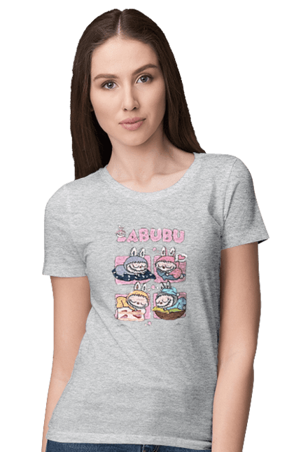 Women`s t-shirt with prints Labubu`s Dream. Labubu, toys, weird cute. 2070702