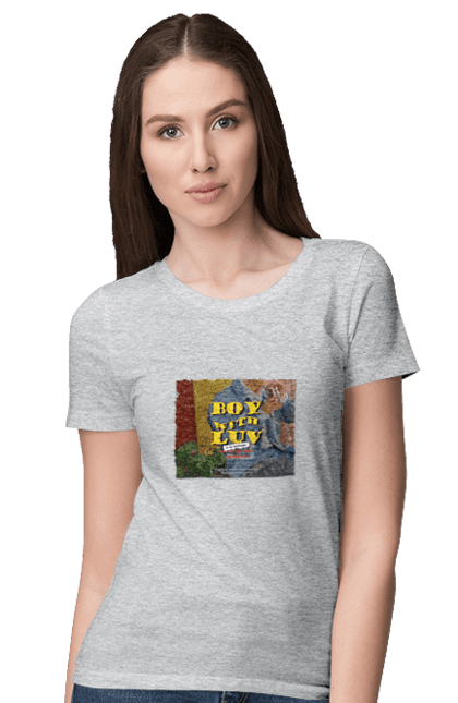 Футболка жіноча з принтом "K pop BTS". Bts, k pop, аніме, кофта, музика. CustomPrint.market