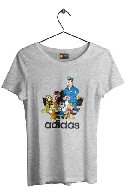 Футболка жіноча з принтом "Adidas Top Cat". Adidas, top cat, адідас, кіт, коти, мульт, мультсеріал. 2070702