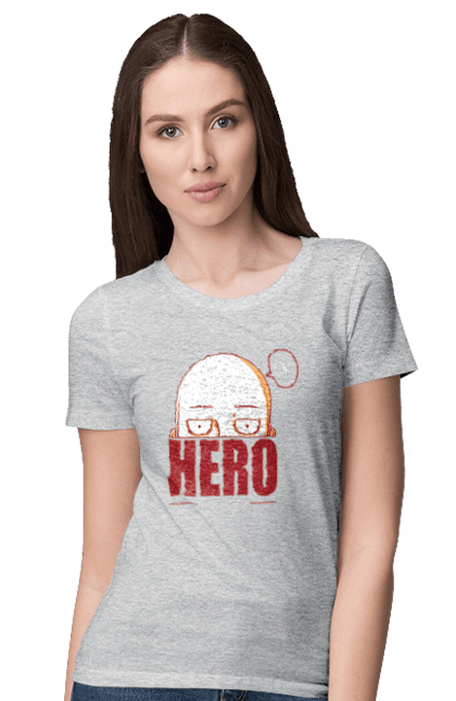 Women's t-shirt with prints One Punch Man. Anime, comedy, manga, one punch man, one punch-man, one-punch man, opm, parody, saitama, superheroes. 2070702