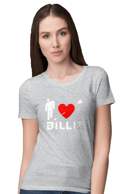 Women`s t-shirt with prints Billie Eilish. Billie eilish, billie eilish logo, billie eilish print, singer billie eilish. 2070702