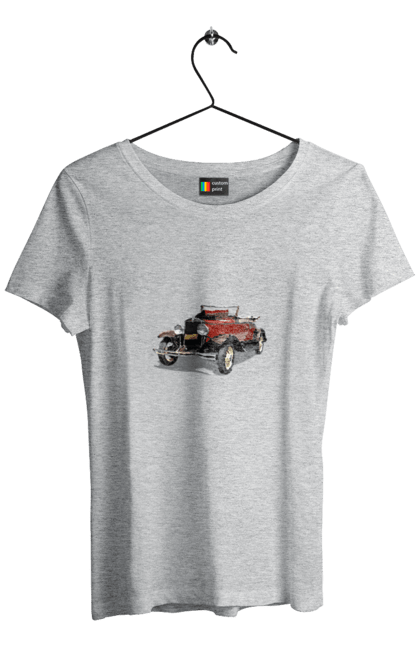 Women`s t-shirt with prints Auto.4. Auto, photo, professional photo, retro car. 2070702
