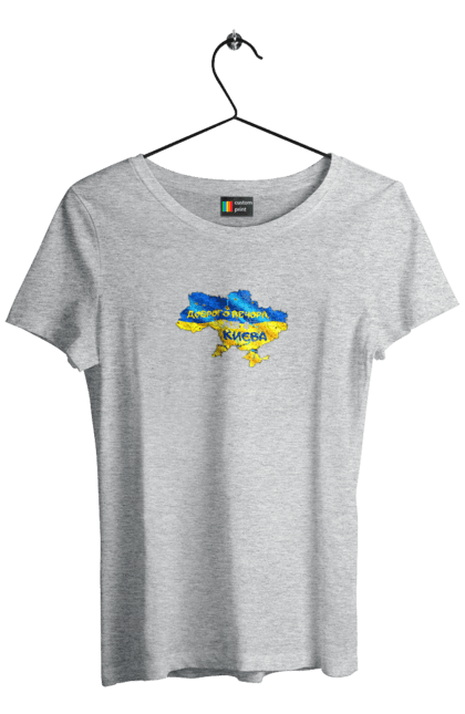 Women`s t-shirt with prints Good evening from Kyiv. good evening. From kiev, from kyiv, good, good evening, kyiv. 2070702