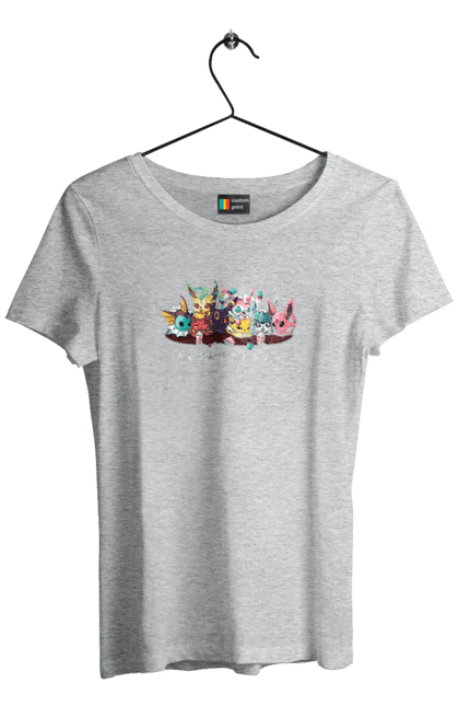 Women`s t-shirt with prints Evolution Pokemon. Anime, for children, game, manga, pocket monster, pokemon, to catch pokemon, video game, video game heroes. 2070702