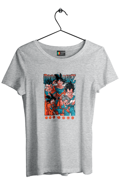 Футболка жіноча з принтом "Перли дракона". Anime, dragon ball, goku, manga, vegeta, аніме, вегета, гоку, манга, перли дракона. 2070702