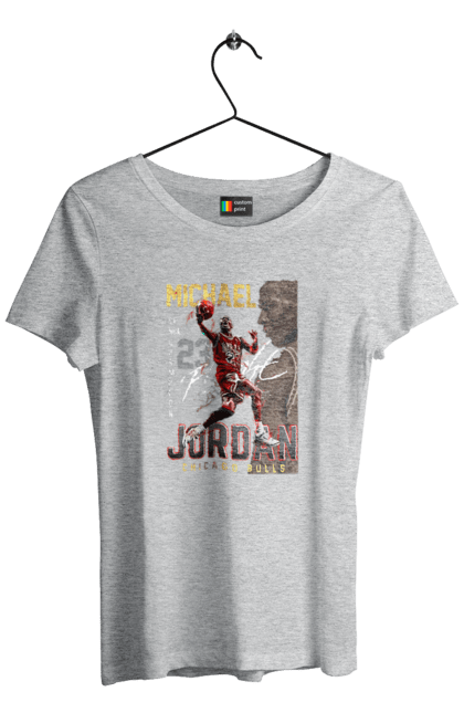 Футболка жіноча з принтом "Майкл Джордан". Баскетбол, джордан, майкл джордан, нба, нба майкл джордан. CustomPrint.market
