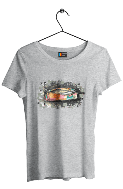 Women`s t-shirt with prints Pencil case Author's drawing. Exclusive, free hand, pen, pencil, pencil case, picture, school, stationery. 2070702