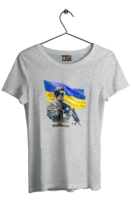 Футболка женская с принтом ВСУ | Флаг. Війна, всу, герб, збройні сили україни, зсу, прапор україни, русский военный корабль, україна, українська символіка, флаг. 2070702