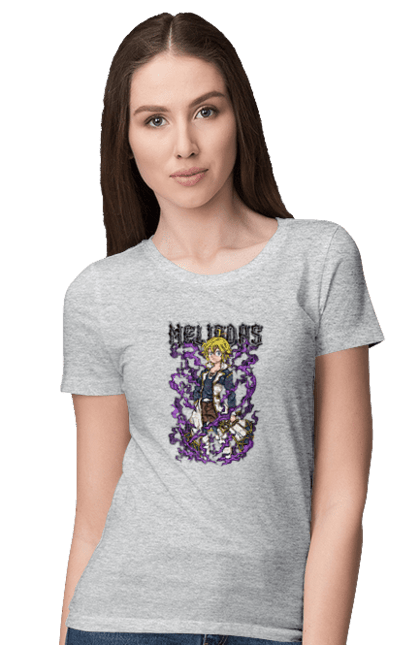 Women's t-shirt with prints Seven Deadly Sins Meliodas. Anime, dragon sin, manga, meliodas, seven deadly sins. 2070702