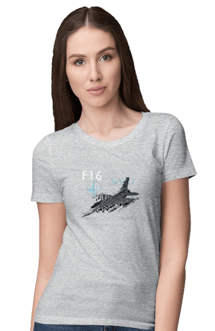 Women`s t-shirt with prints F16. F16, howitzer, nasams, suzanne, zaluzhny, zuzana. 2070702
