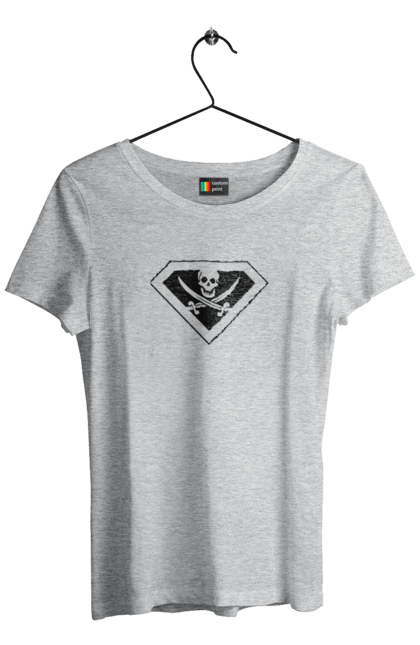 Women`s t-shirt with prints Super pirate. Batman, cinema, comics, marvel, movies, superheroes, superman. 2070702